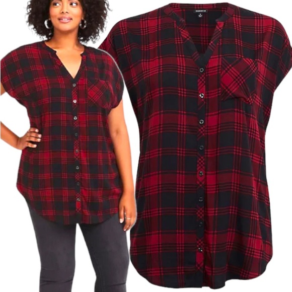 torrid Tops - TORRID Challis Dolman Tunic Top